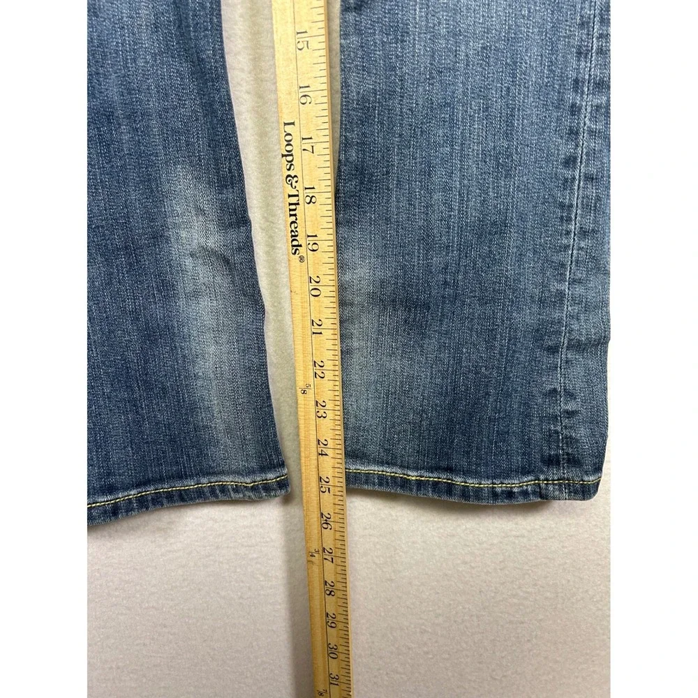 Western Cowgirl Tuff Co Kids 7 Blue Bootcut Embroidered Adjustable Waist Jeans‎